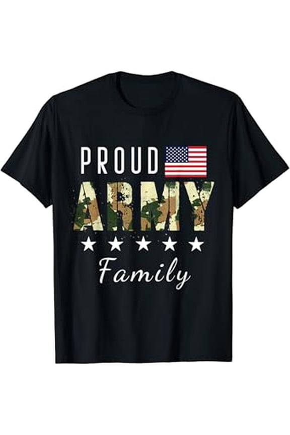 Hot Trending T-Shirt With Army Graduation Proud Military Family Mom Dad Brother Sister T-Shirt Design Preview Only