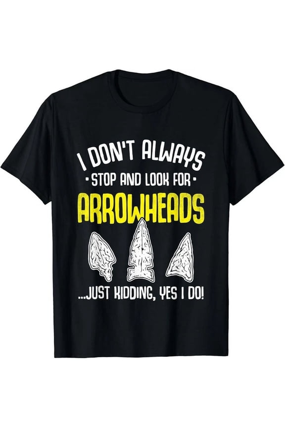 Hot Trending T-Shirt With Arrowhead Hunting Flint Collecting Flintknapping Stone Tools Design Preview Only