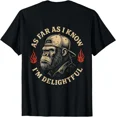 thumbnail image 1 of Hot Trending T-Shirt With As Far As I Know I'M Delightful Funny Monkey T-Shirt Design Preview Only, 1 of 5