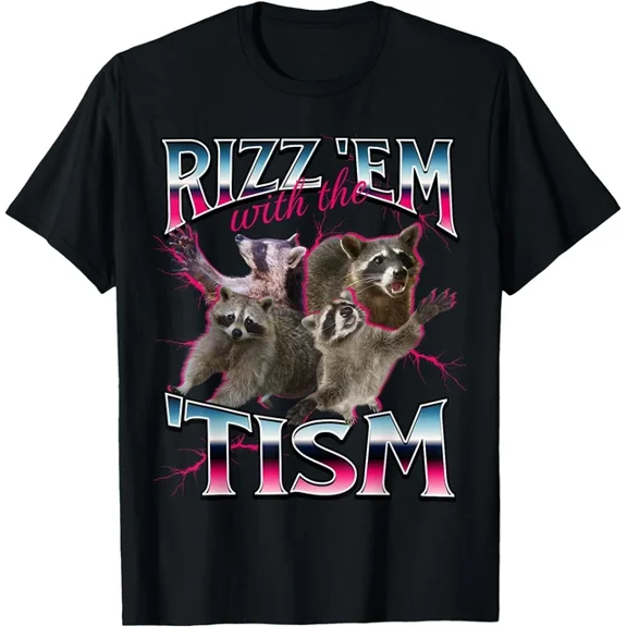 Hot Trending T-Shirt With Autism Funny Rizz Em With The Tism Autistic T-Shirt Design Preview Only