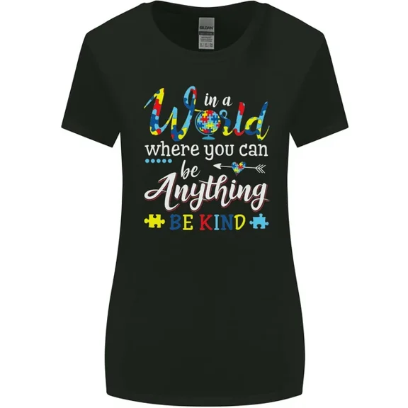 Hot Trending T-Shirt With Autism In A World Be Kind Autistic Asd T-Shirt Design Preview Only
