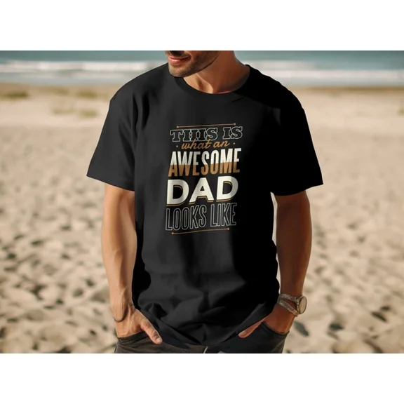Hot Trending T-Shirt With Awesome Dad T-Shirt, Funny Father'S Day Gift, Men'S Graphic Tee, Dad Birthday Design Preview Only
