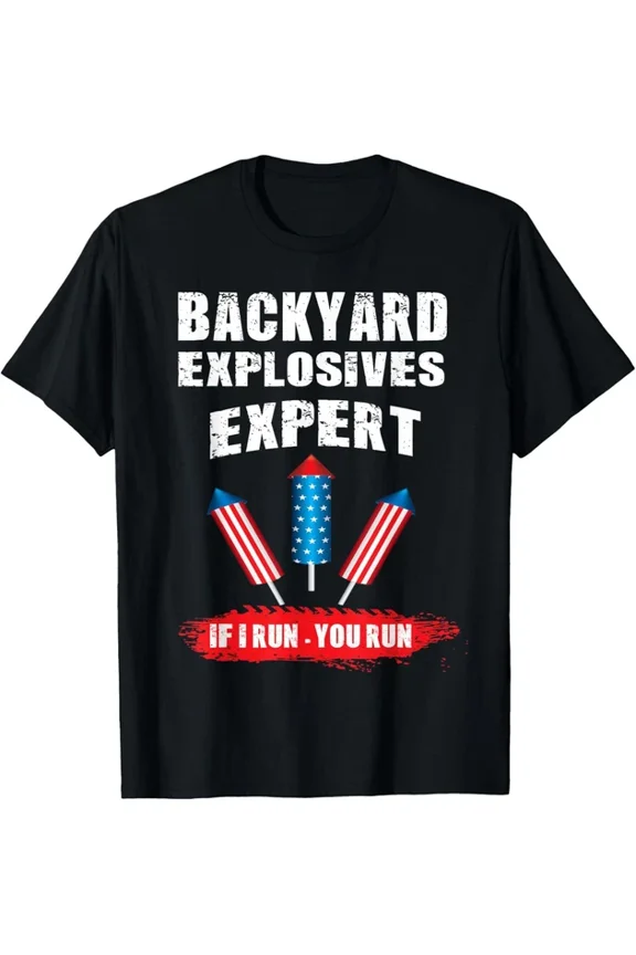 Hot Trending T-Shirt With Backyard Explosives Expert If I Run You Run T-Shirt Design Preview Only