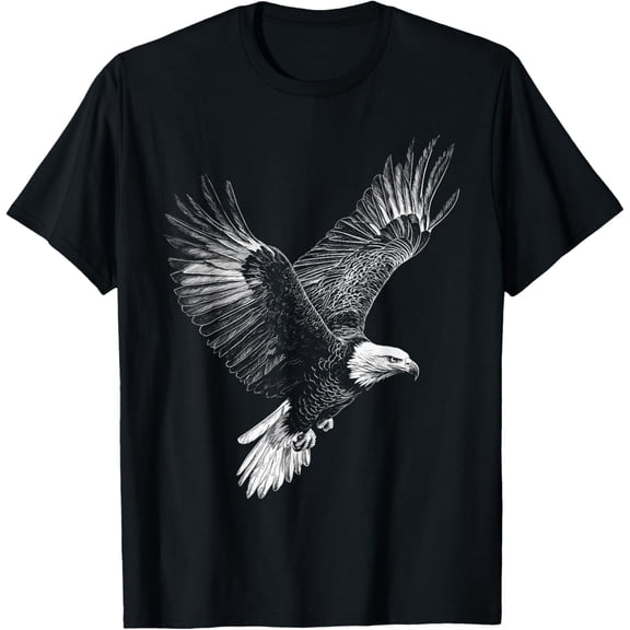 Hot Trending T-Shirt With Bald Eagle 4Th Of July Men Women Patriotic Eagle T-Shirt Design Preview Only