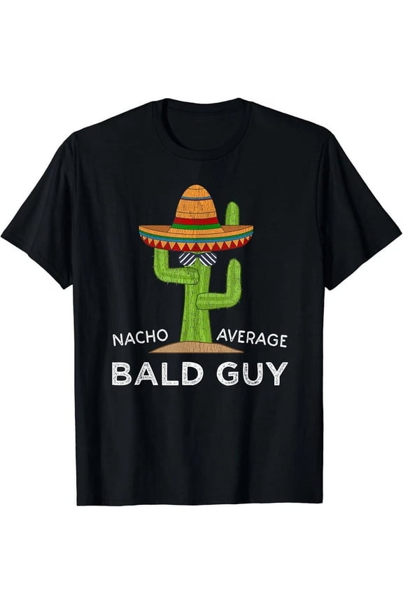 Hot Trending T-Shirt With Bald Guy Hair Loss Baldness Saying Funny Bald Man Design Preview Only
