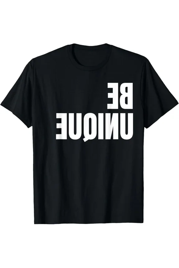 Hot Trending T-Shirt With Be Unique, Be You Mirror Image, Positive Body Image T-Shirt Design Preview Only