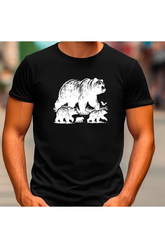 Hot Trending T-Shirt With Bear T Shirt, Mama Bear Shirt, Daddy Bear Shirt, Bear Gifts, Nature Lover Gi Design Preview Only