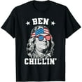 thumbnail image 1 of Hot Trending T-Shirt With Ben Chillin Funny 4Th Of July Ben Franklin American Flag T-Shirt Design Preview Only, 1 of 5