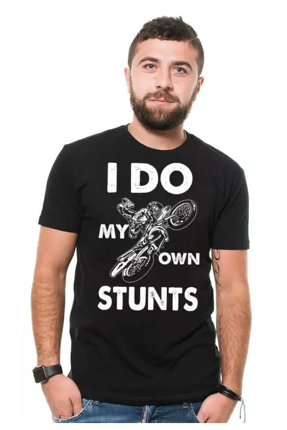 Hot Trending T-Shirt With Biker Mens Biker Motorcycle Tee Stunts Tee Biker Design Preview Only