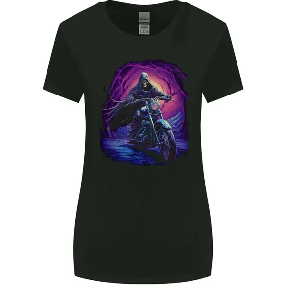 Hot Trending T-Shirt With Biker Motorcycle Motorbike Grim Reaper 13 T-Shirt Design Preview Only