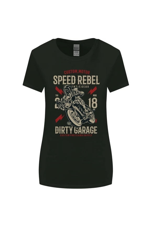 Hot Trending T-Shirt With Biker Speed Rebel Motorbike Motorcycle T-Shirt Design Preview Only