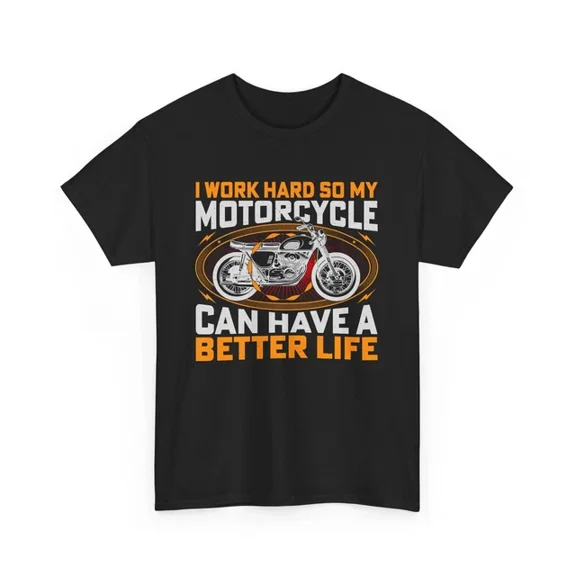 Hot Trending T-Shirt With Biker T-Shirt S-5Xl | Motorcycle Rider Shirt | I Work Hard So Bike Motocross Shirt