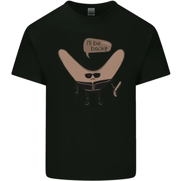 Hot Trending T-Shirt With Boomerang Ill Be Back Funny Movie Parody T-Shirt Design Preview Only