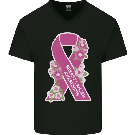 Hot Trending T-Shirt With Breast Cancer Awareness Bow T-Shirt Design Preview Only