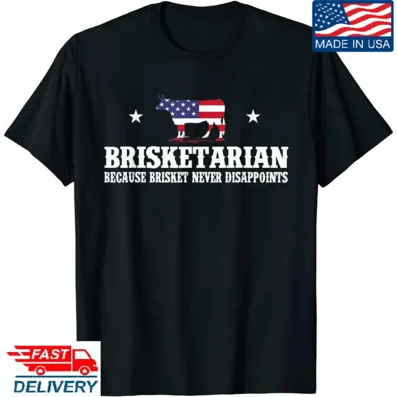 Hot Trending T-Shirt With Brisketarian Because Brisket Never Disappoints Bbq Lover T-Shirt Father'S Day Design Preview Only
