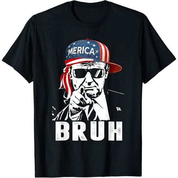 Hot Trending T-Shirt With Bruh Merica 4Th Of July 2025 Men Women Fourth Of July T-Shirt Design Preview Only