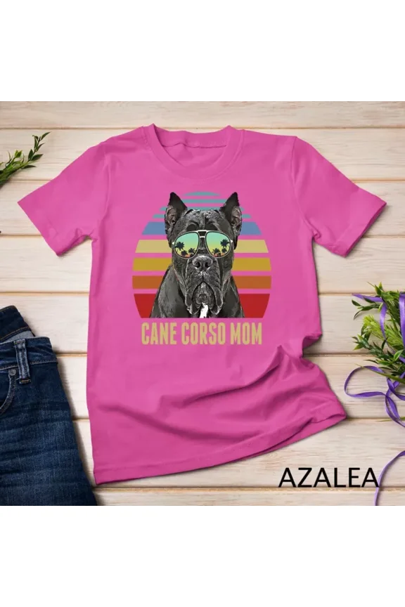 Hot Trending T-Shirt With Cane Corso Best Dog Mom Ever Retro Sunset Beach Vibe Unisex S-5Xl T-Shirt