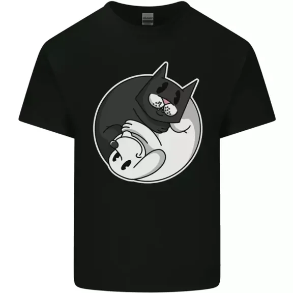 Hot Trending T-Shirt With Cat And Dog Yin Yang T-Shirt Design Preview Only
