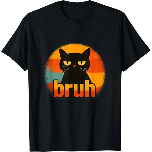 Hot Trending T-Shirt With Cat Bruh For Teens Boys Girls Men Women Graphic T-Shirt