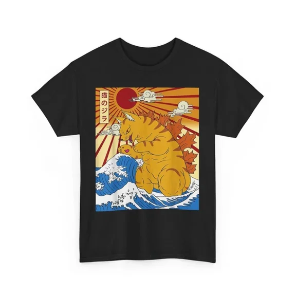 Hot Trending T-Shirt With Catzilla Tshirt S-5Xl | Catzilla Shirt | Catzilla T-Shirt S-5Xl | Black Cat Shirt D