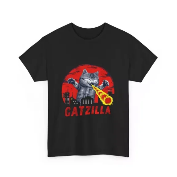 Hot Trending T-Shirt With Catzilla Tshirt S-5Xl | Catzilla Shirt | Catzilla T-Shirt S-5Xl | Black Cat Shirt Q