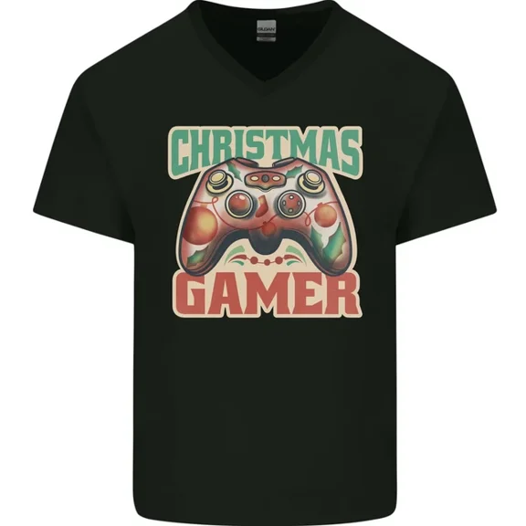 Hot Trending T-Shirt With Christmas Gamer Funny Gaming Joypad T-Shirt Design Preview Only