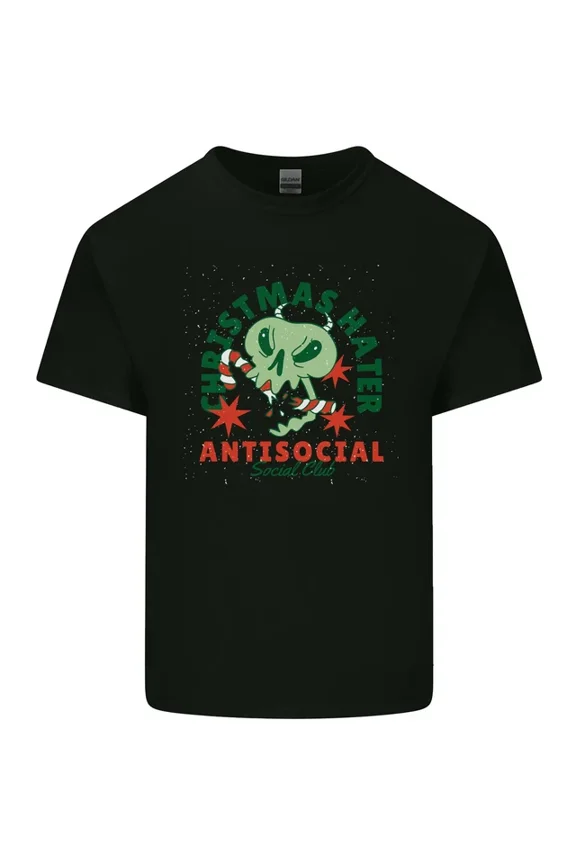 Hot Trending T-Shirt With Christmas Hater Bah Humbug Antisocial Xmas T-Shirt Design Preview Only