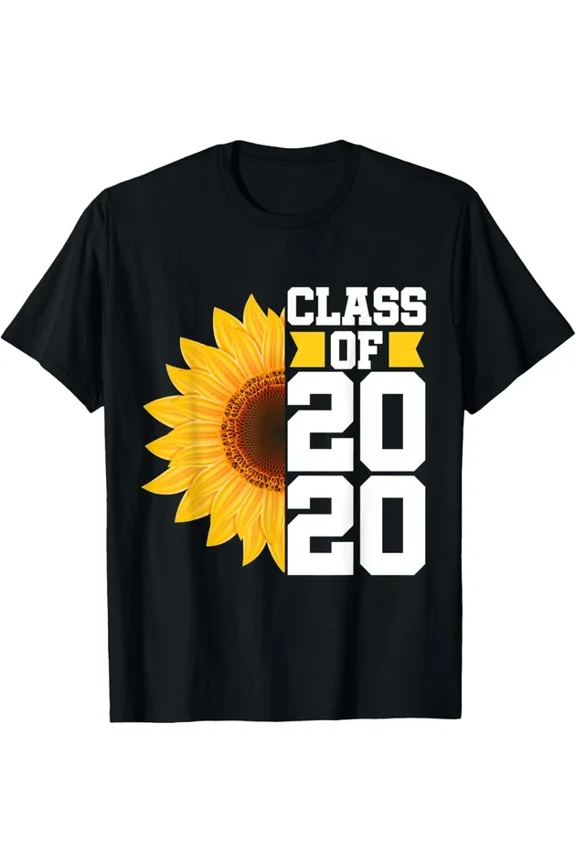 Hot Trending T-Shirt With Class Of 2020 High School Graduation Senior Sunflower Gift T-Shirt Design Preview Only