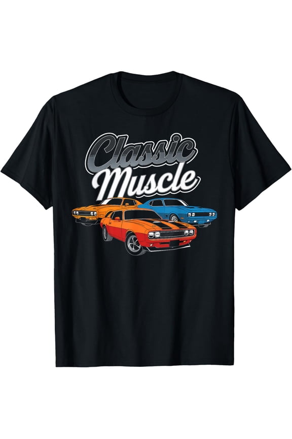 Hot Trending T-Shirt With Classic Muscle Car Rod Racing Dad Father'S Day Gift