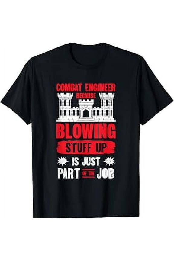 Hot Trending T-Shirt With Combat Engineer Engineering Army U.S. Military Army Combat T-Shirt Design Preview Only