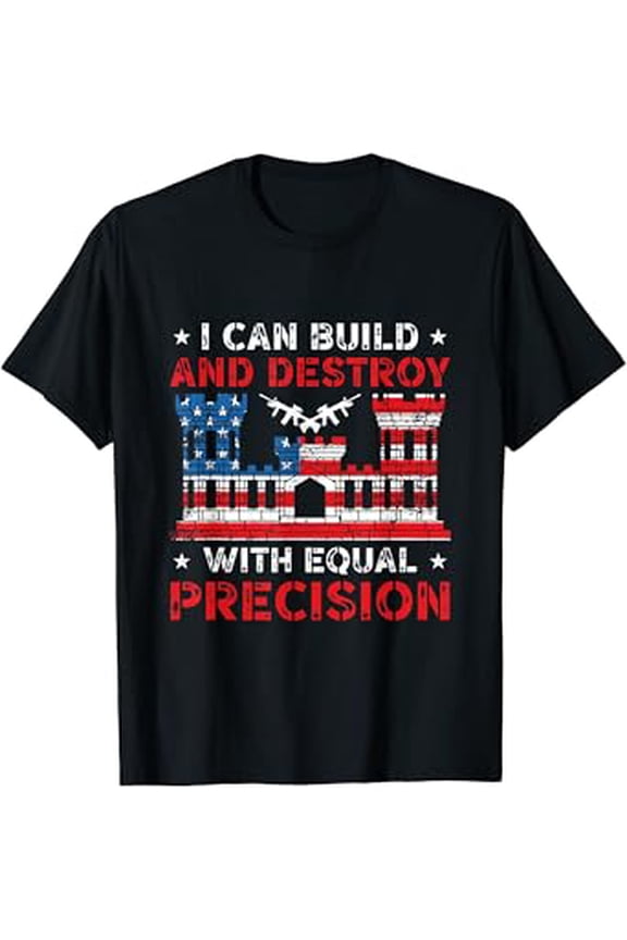 Hot Trending T-Shirt With Combat Engineer Engineering Army U.S. Military Army Combat T-Shirt Design Preview Only