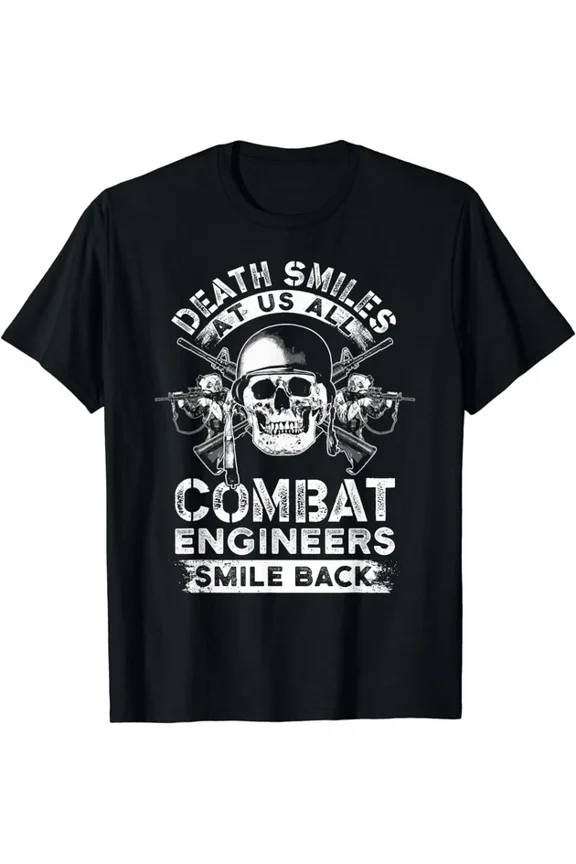 Hot Trending T-Shirt With Combat Engineer Smiles Usa Military Gift Idea Design Preview Only