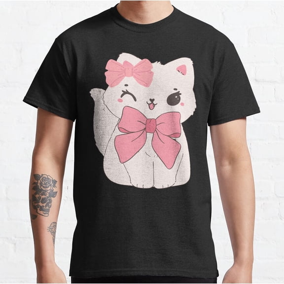 Hot Trending T-Shirt With Coquette Kitten Design Preview Only