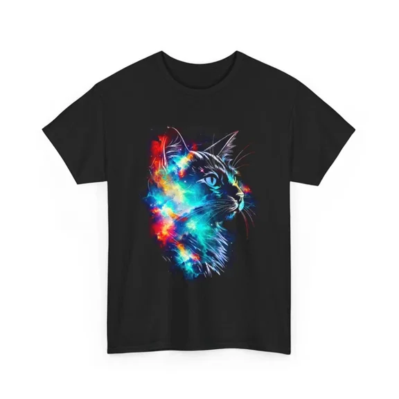 Hot Trending T-Shirt With Cosmos Cat T-Shirt S-5Xl | Space Cat Shirt | Black Cat