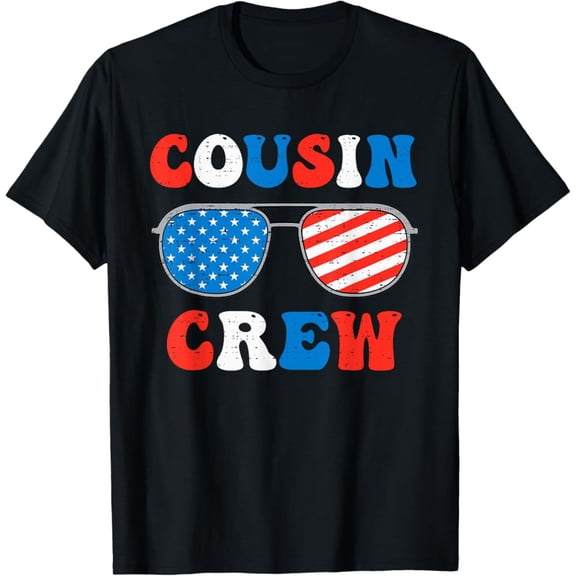Hot Trending T-Shirt With Cousin Crew 4Th Of July Patriotic American Family Matching T-Shirt Design Preview Only