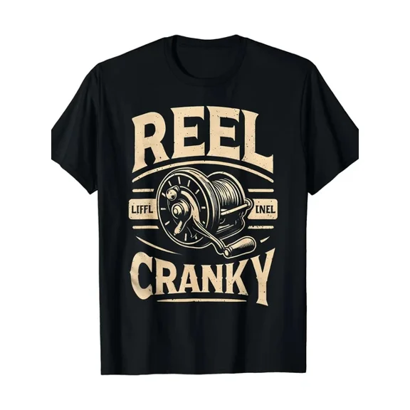 Hot Trending T-Shirt With Cranky Fishing Reel Word Game T-Shirt Fisherman Men'S T-Shirt,