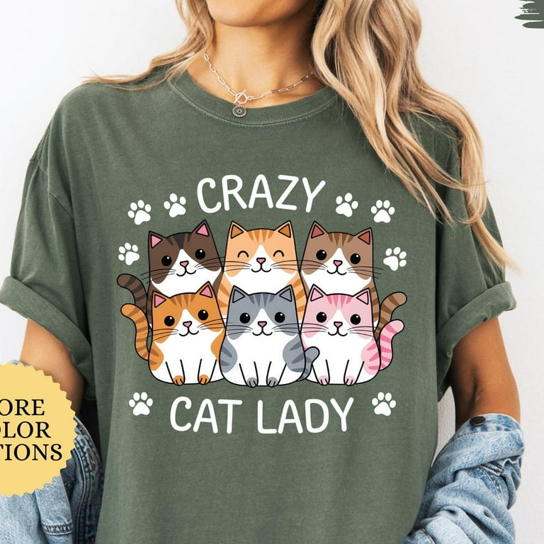 Hot Trending T-Shirt With Crazy Cat Lady, Funny Cats, Kitten, Cat