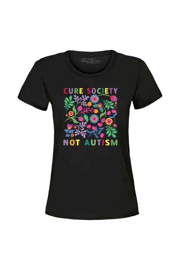 Hot Trending T-Shirt With Cure Society Not Autism Neurodivergent Spectrum Shirts Design Preview Only