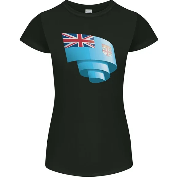Hot Trending T-Shirt With Curled Fiji Flag Fijian Day Football T-Shirt Design Preview Only