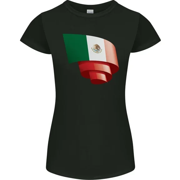 Hot Trending T-Shirt With Curled Mexico Flag Mexican Day Football T-Shirt Design Preview Only