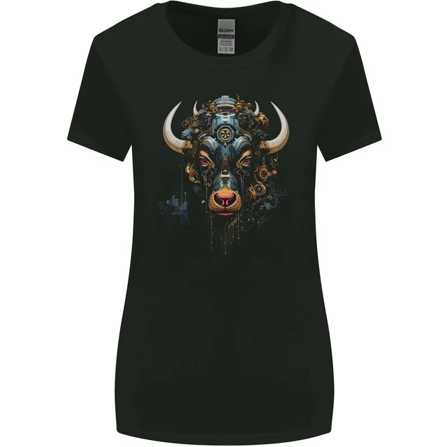 Hot Trending T-Shirt With Cyberbull Cyborg Bull Steampunk Fantasy Cow T ...