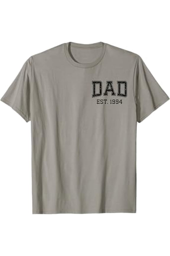 Hot Trending T-Shirt With Dad Est 1994 Custom Dad Personalized Husband Father Grandpa T-Shirt Design Preview Only