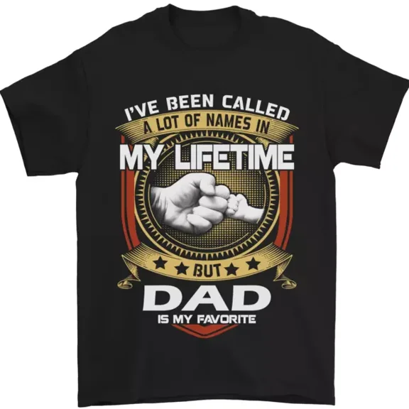 Hot Trending T-Shirt With Dad Is My Favourite Funny Fathers Day T-Shirt Design Preview Only