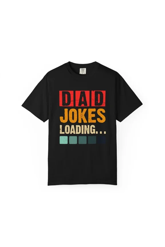 Hot Trending T-Shirt With Dad Jokes Loading Shirt, Funny Retro Dad Tee, Fathers Day Joke T-Shirt Design Preview Only