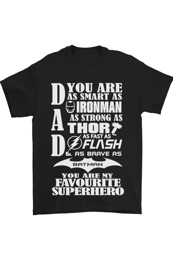 Hot Trending T-Shirt With Dad My Favourite Superhero Fathers Day T-Shirt Design Preview Only