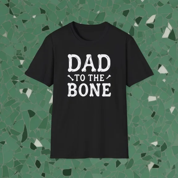 Hot Trending T-Shirt With Dad To The Bone Shirt Funny Fathers Day Gift For Dad, Vintage Retro Dad Tee Design Preview Only