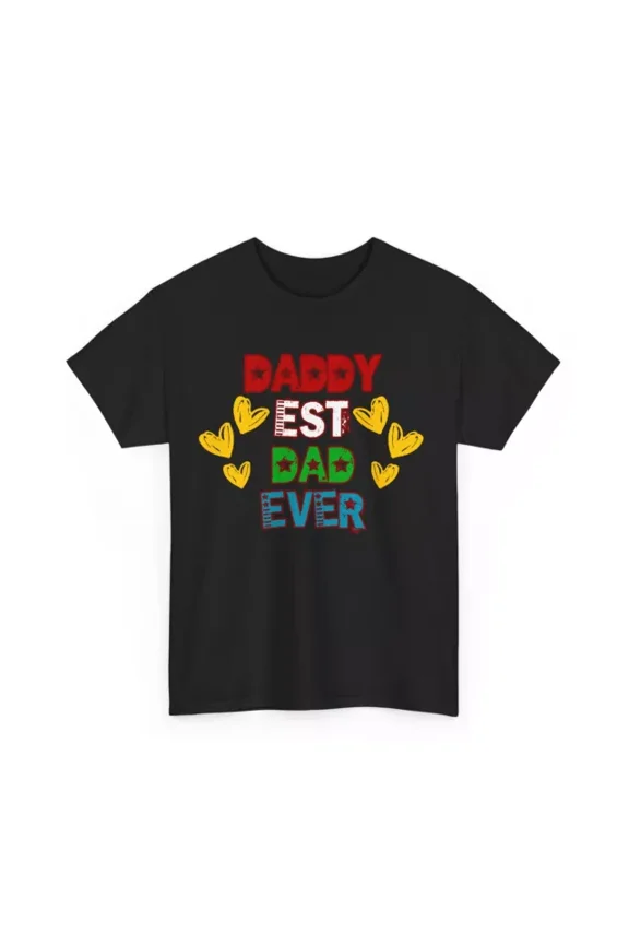 Hot Trending T-Shirt With Daddy Est Dad Ever Men'S T-Shirt, Dad Life Shirt, Cool Dad Shirts, Gift For Dad Design Preview Only