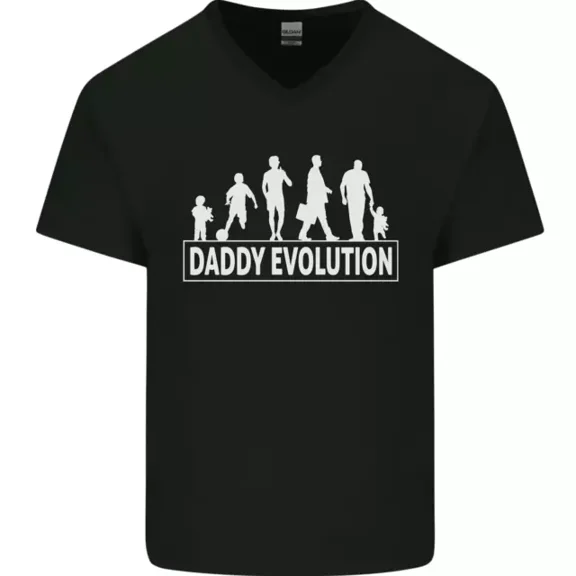 Hot Trending T-Shirt With Daddy Evolution Fathers Day T-Shirt Design Preview Only