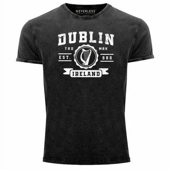 Hot Trending T-Shirt With Dublin Ireland Retro Print Font Design Preview Only