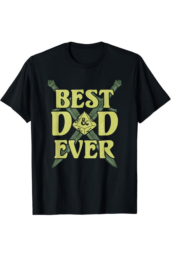 Hot Trending T-Shirt With Dungeons & Dragons Father'S Day Best Dad Ever Dice